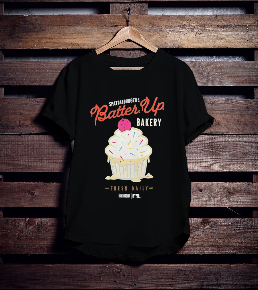 Batter Up Bakery Fresh Daily Cupcake Baseball T-Shirt