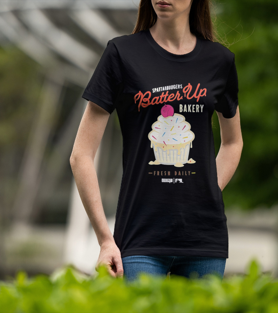 Batter Up Bakery Fresh Daily Cupcake Baseball T-Shirt
