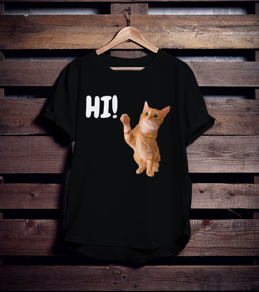 Cat Dandy Hi Paw Wave T-Shirt