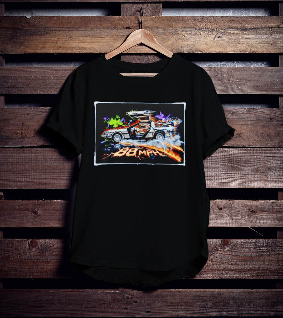 Back To The Future DeLorean DMC 12 88 MPH Iconic Movie Car T-Shirt