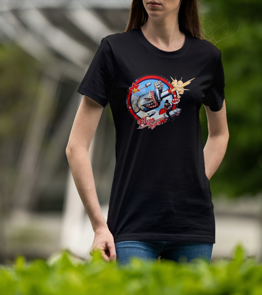 Falcon Eyes WWII Fighter Jet Adios Rocket Punch Action T-Shirt