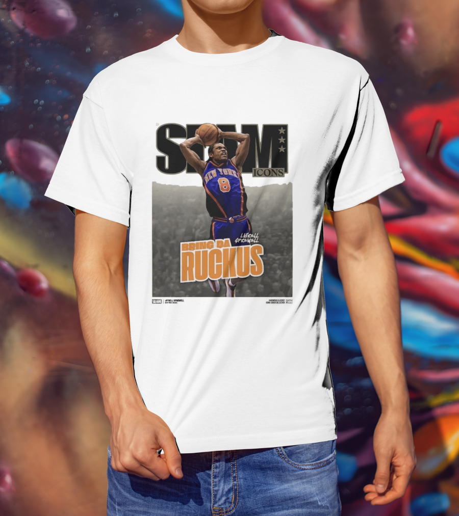 Slam Icons Latrell Sprewell Bring Da Ruckus New York Knicks T-Shirt
