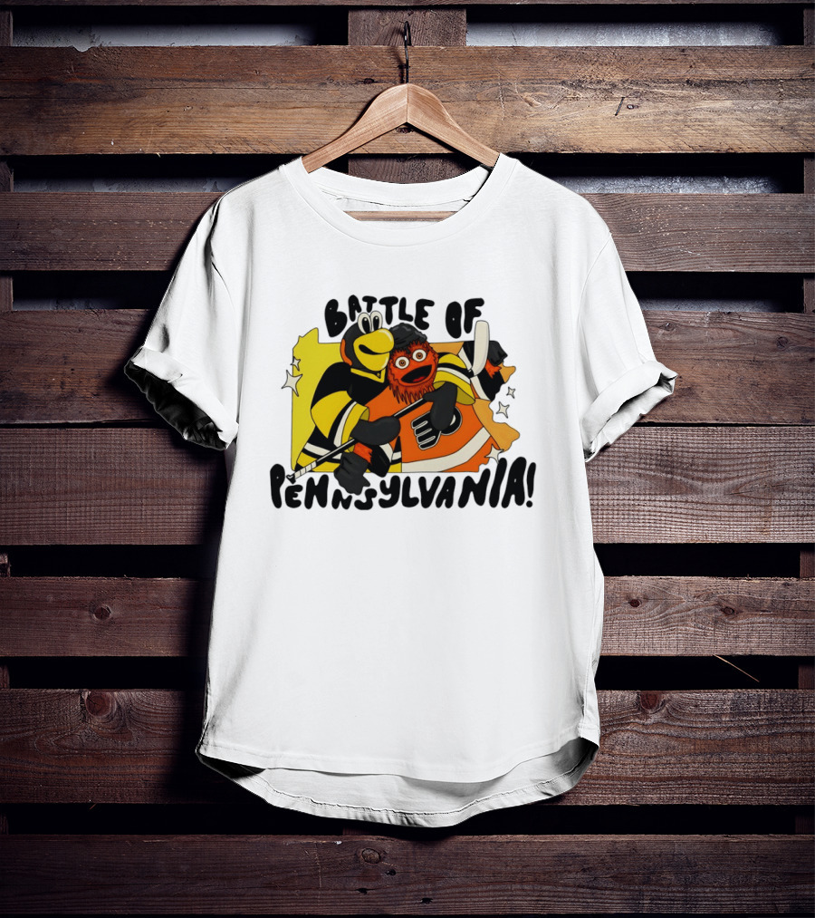 Pittsburgh Penguins Philadelphia Flyers Battle Of Pennsylvania Hug T-Shirt