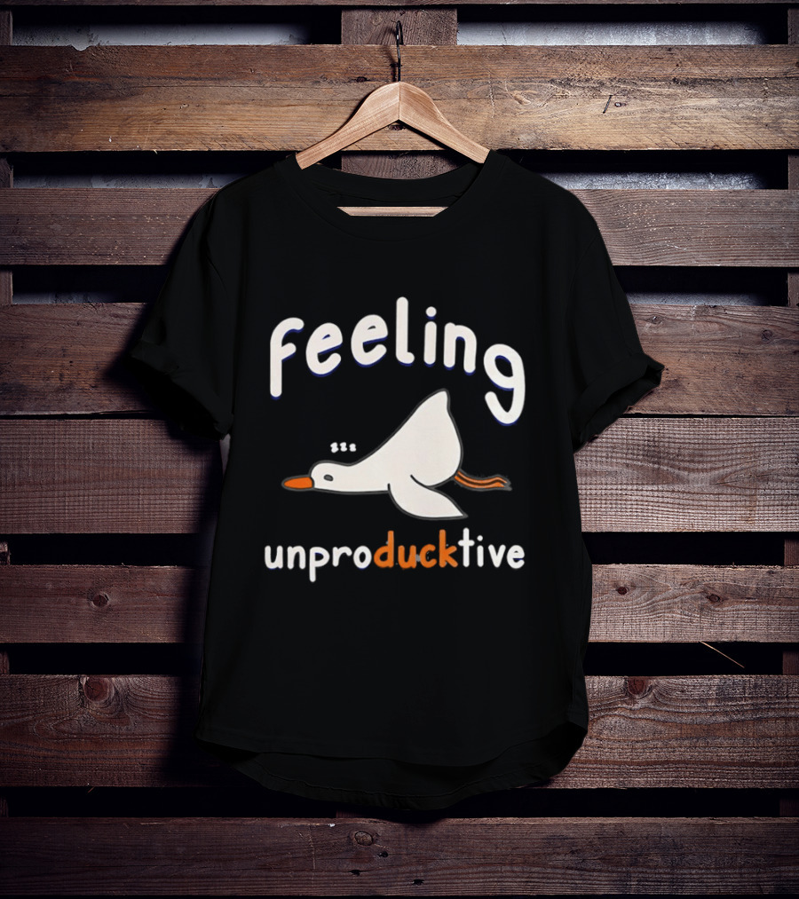 Feeling UnproDUCKtive Funny Sleeping Duck T-Shirt