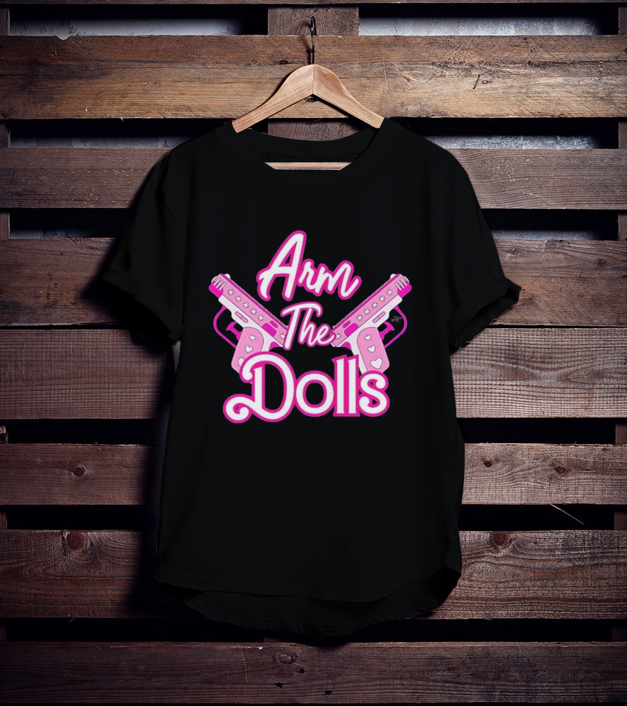 Arm The Dolls Pink Heart Guns T-Shirt