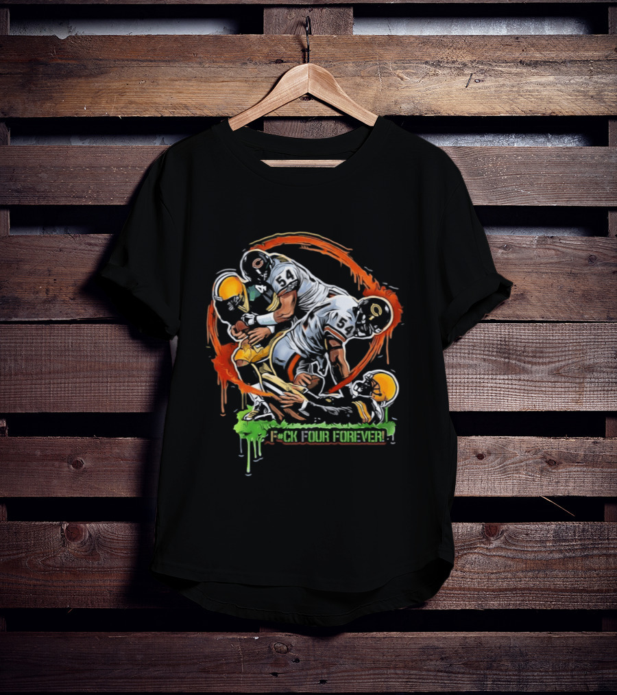 Triple Fuck Four Forever Football Players Grunge T-Shirt