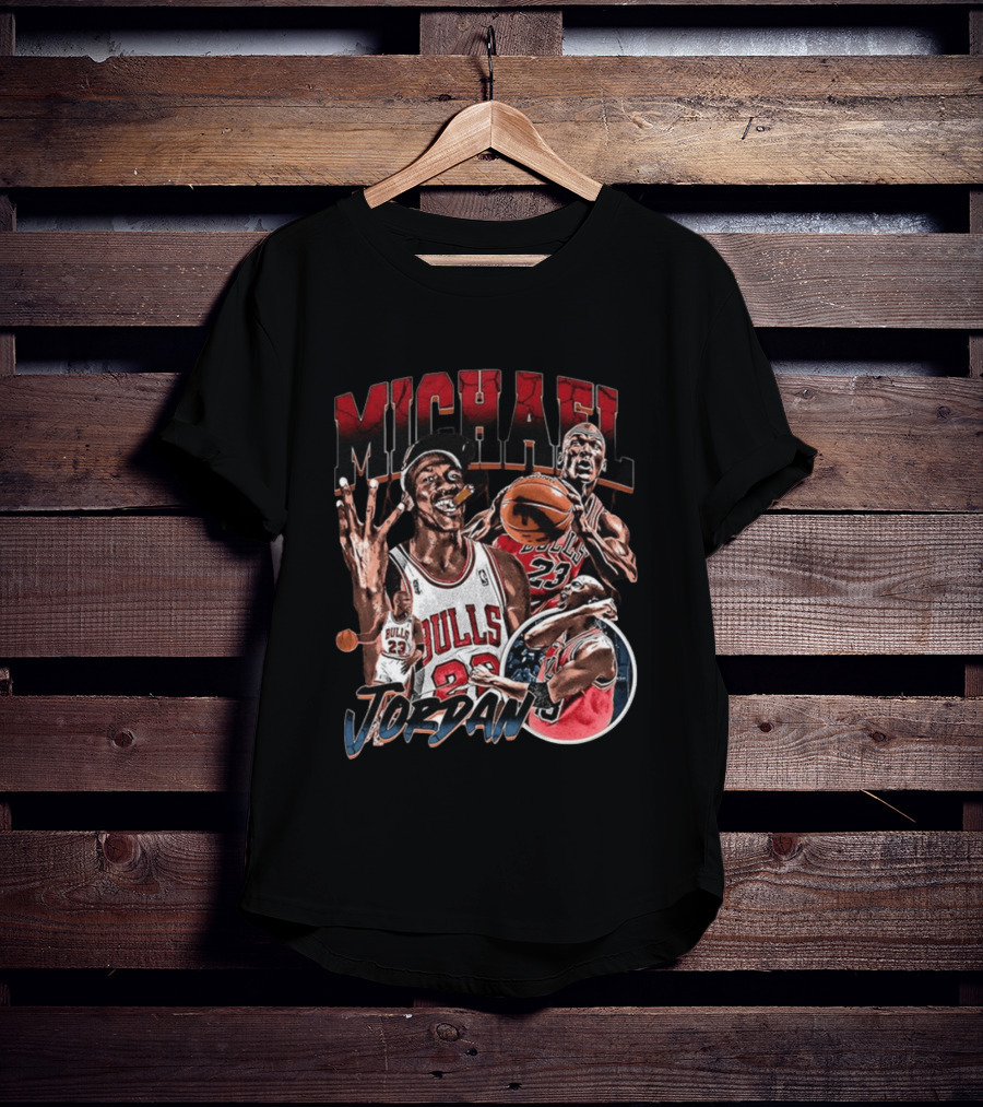 Michael Jordan Chicago Bulls NBA 90's Basketball Legend 23 T-Shirt