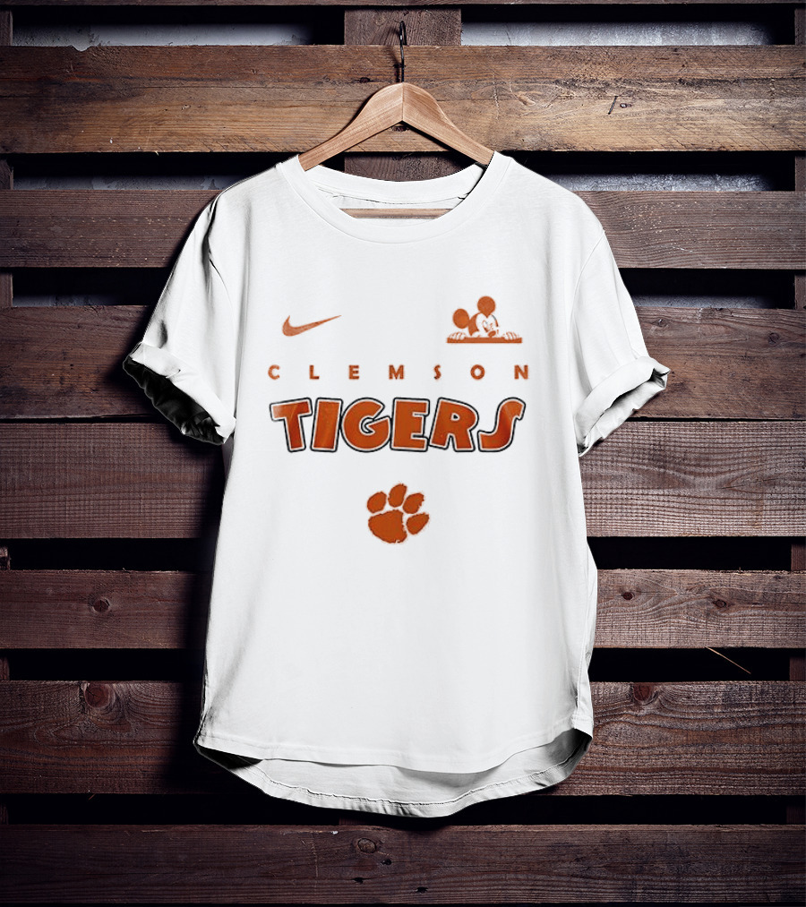 Clemson Tigers Mickey Mouse Ears Up Game On Nike T-Shirt