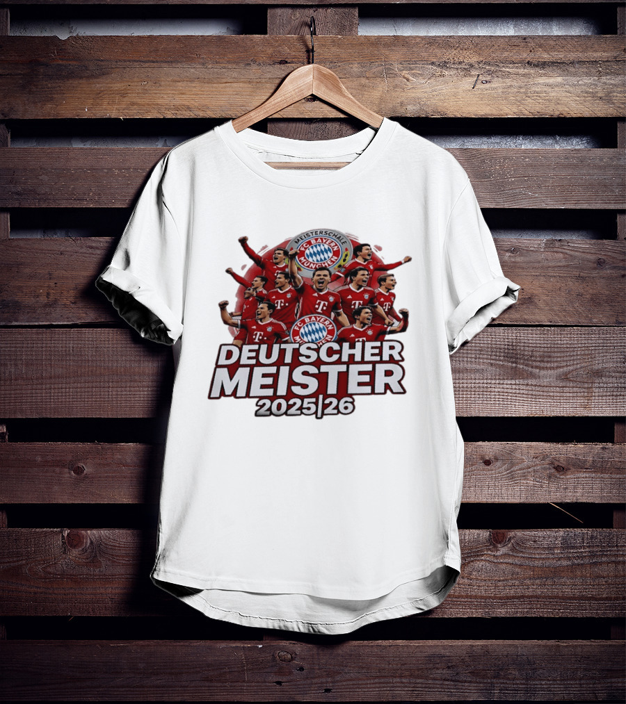 FC Bayern Munich Deutscher Meister 2025 2026 Celebration T-Shirt