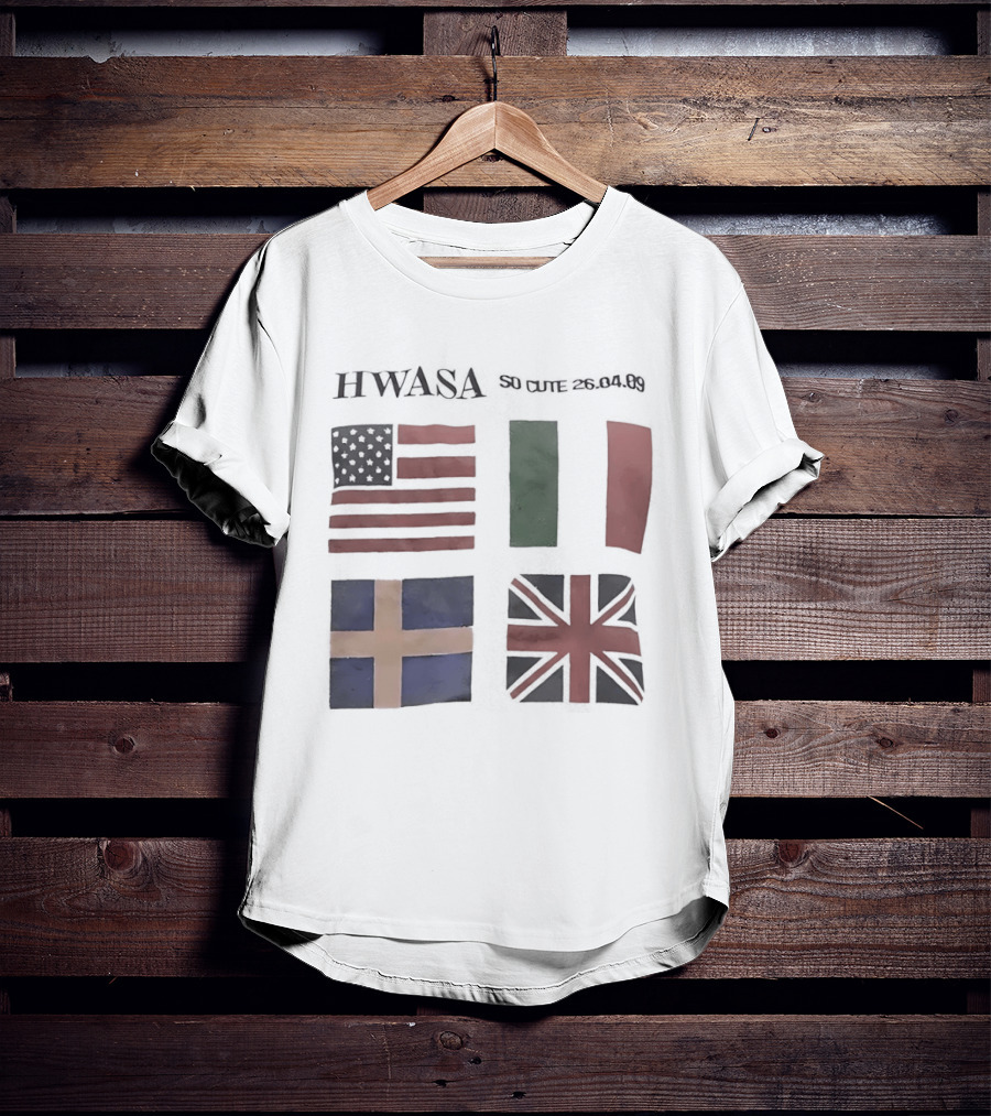 Hwasa USA Italy Sveriges British Flags T-Shirt