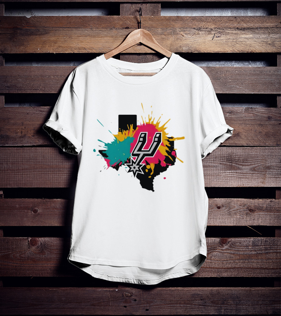 San Antonio Spurs Texas Colors Black NBA Basketball 2026 T-Shirt