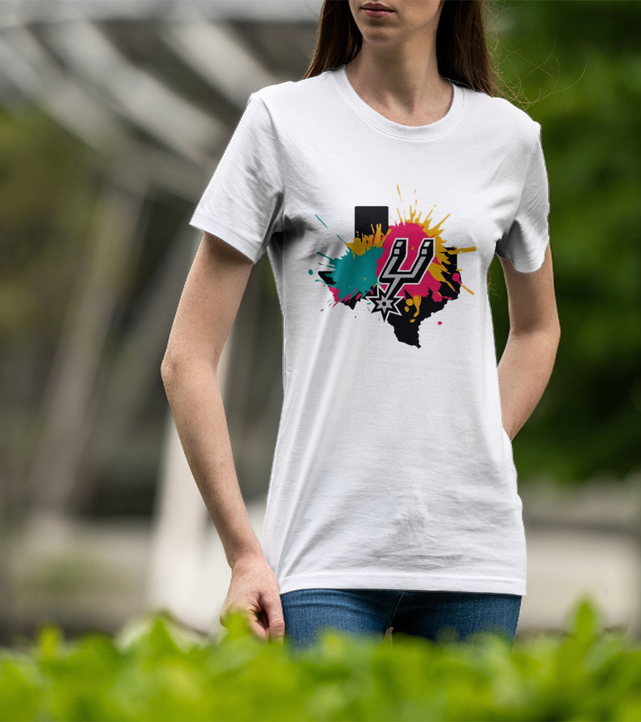 San Antonio Spurs Texas Colors Black NBA Basketball 2026 T-Shirt