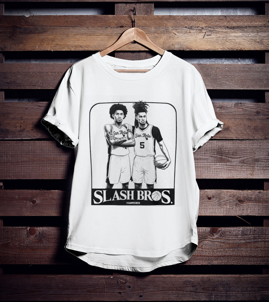 Stephon Castle Dylan Harper San Antonio Spurs Slash Bros Basketball Legends T-Shirt