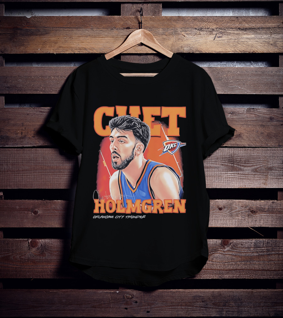 Chet Holmgren OKC Thunder 90s Airbrush T-Shirt