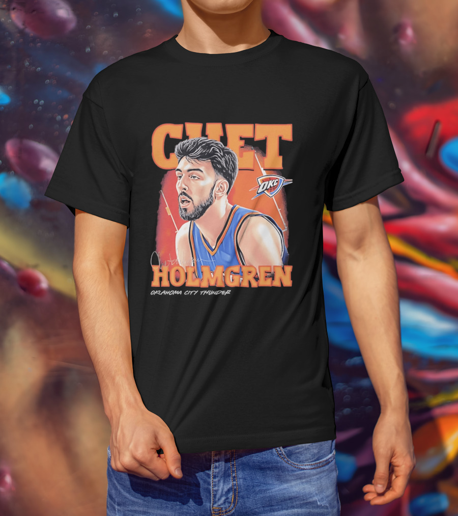 Chet Holmgren OKC Thunder 90s Airbrush T-Shirt