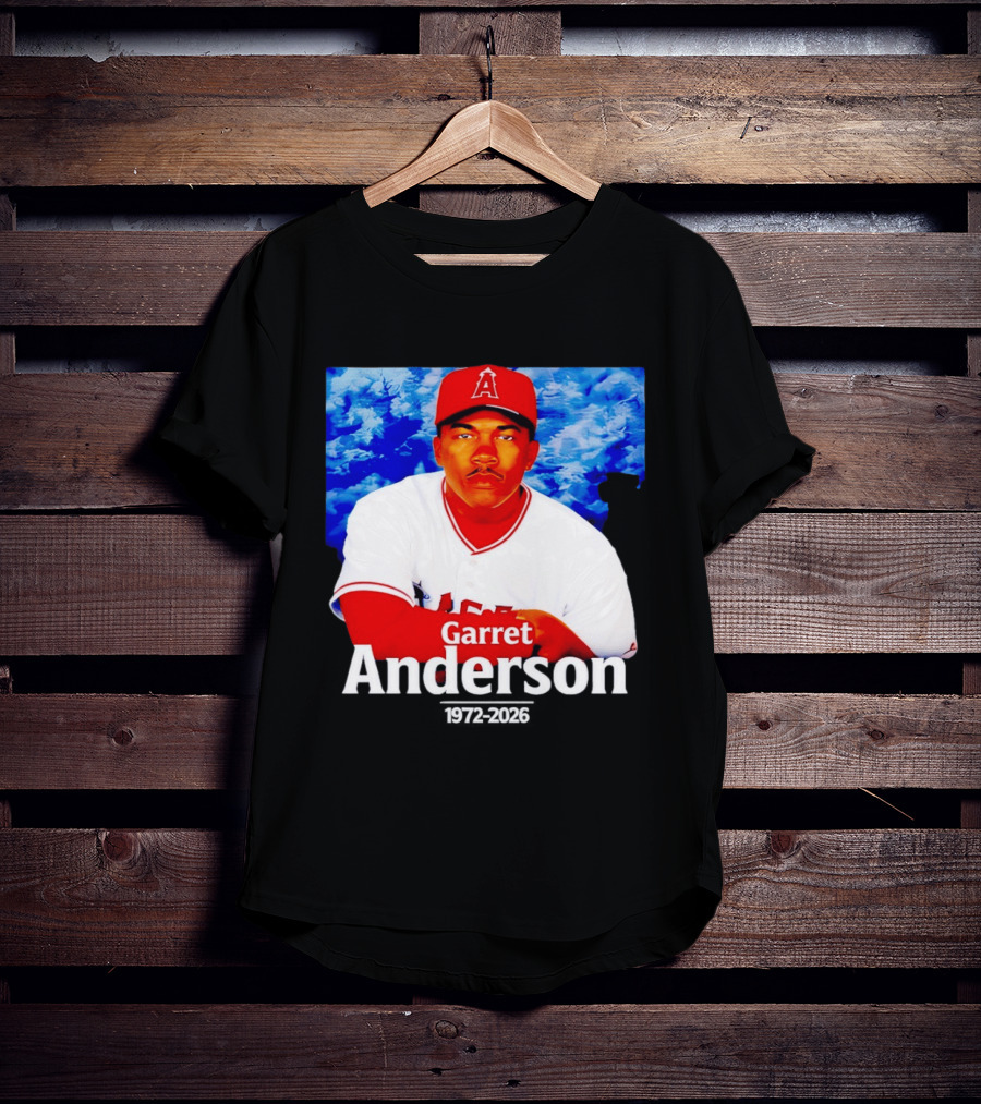 Garret Anderson Angels Tribute Baseball Legend 1972 2026 T-Shirt