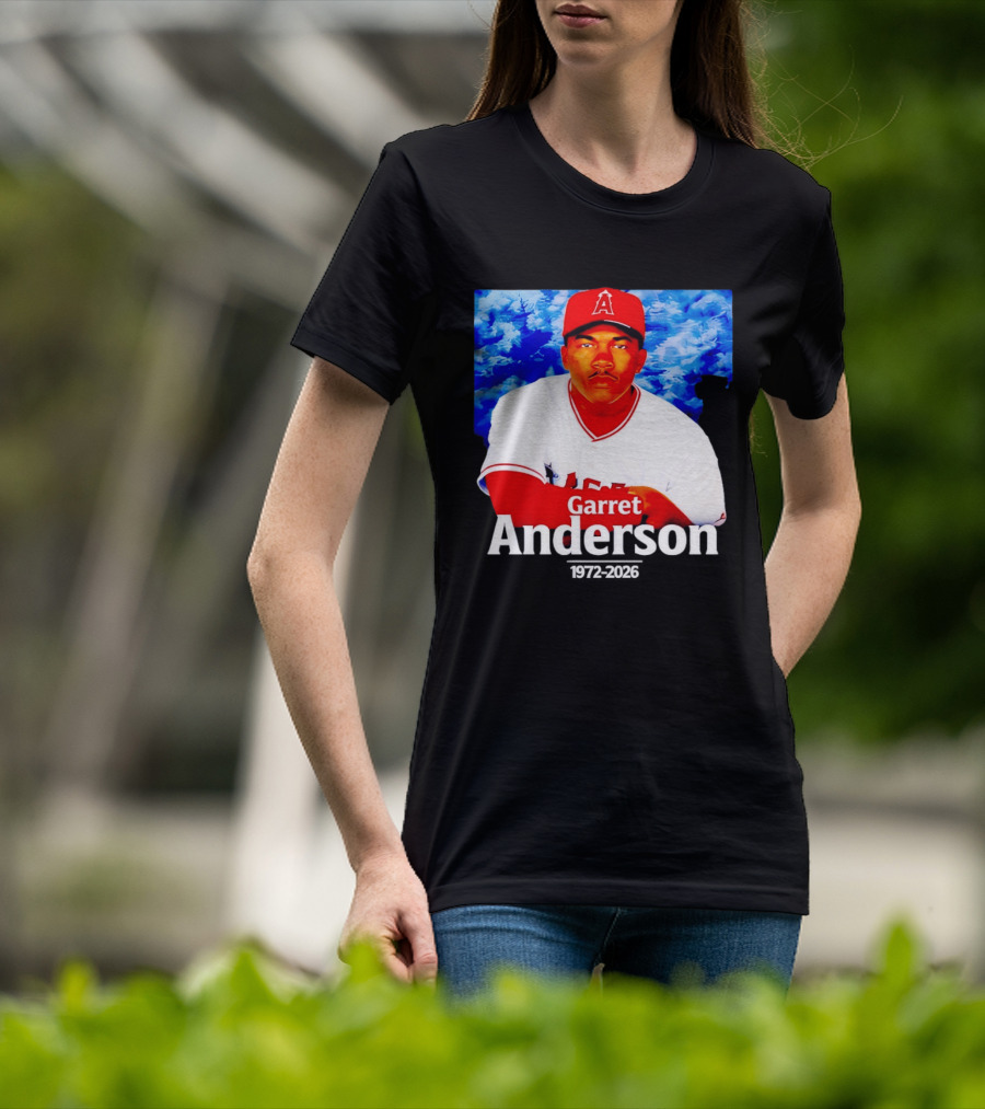 Garret Anderson Angels Tribute Baseball Legend 1972 2026 T-Shirt