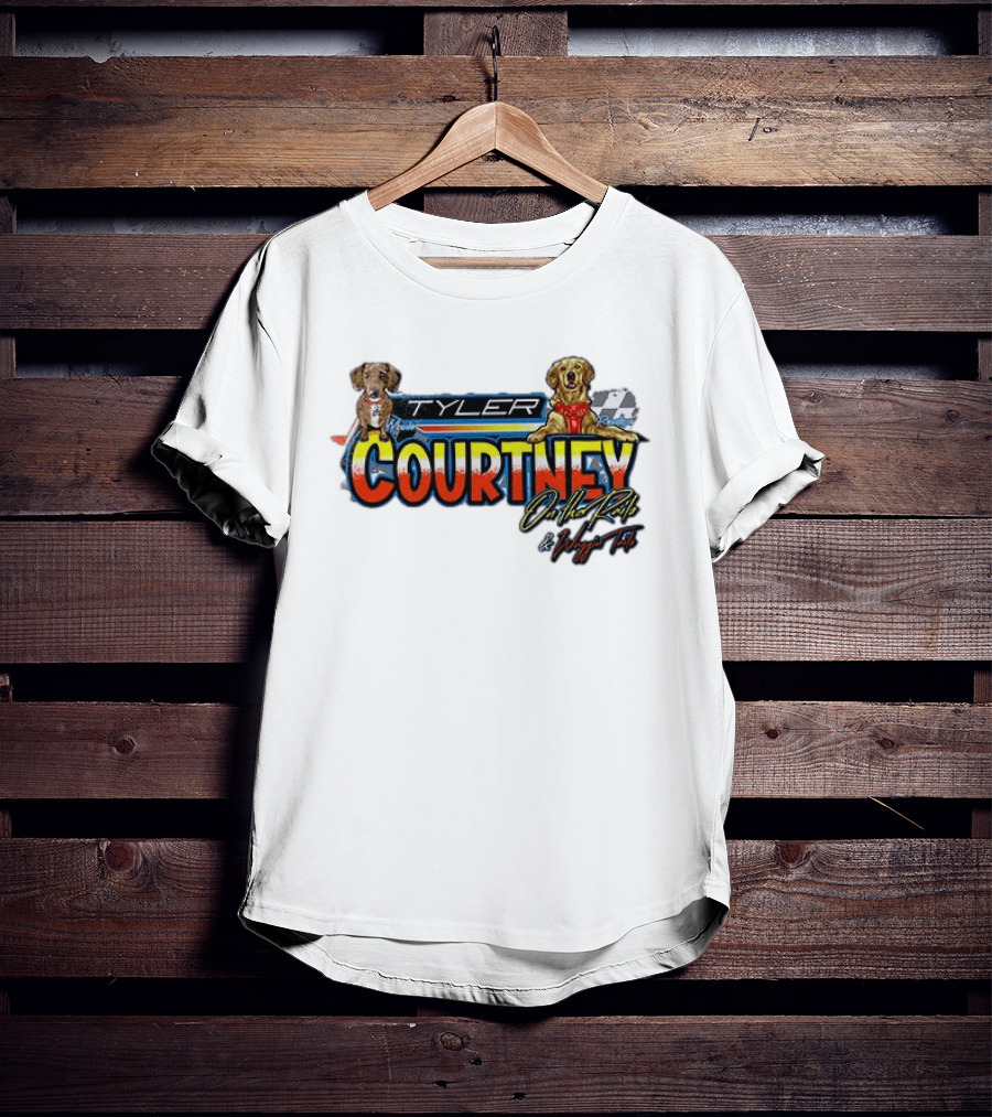 Tyler Courtney On The Rails And Waggin Tails With Dogs Racing T-Shirt