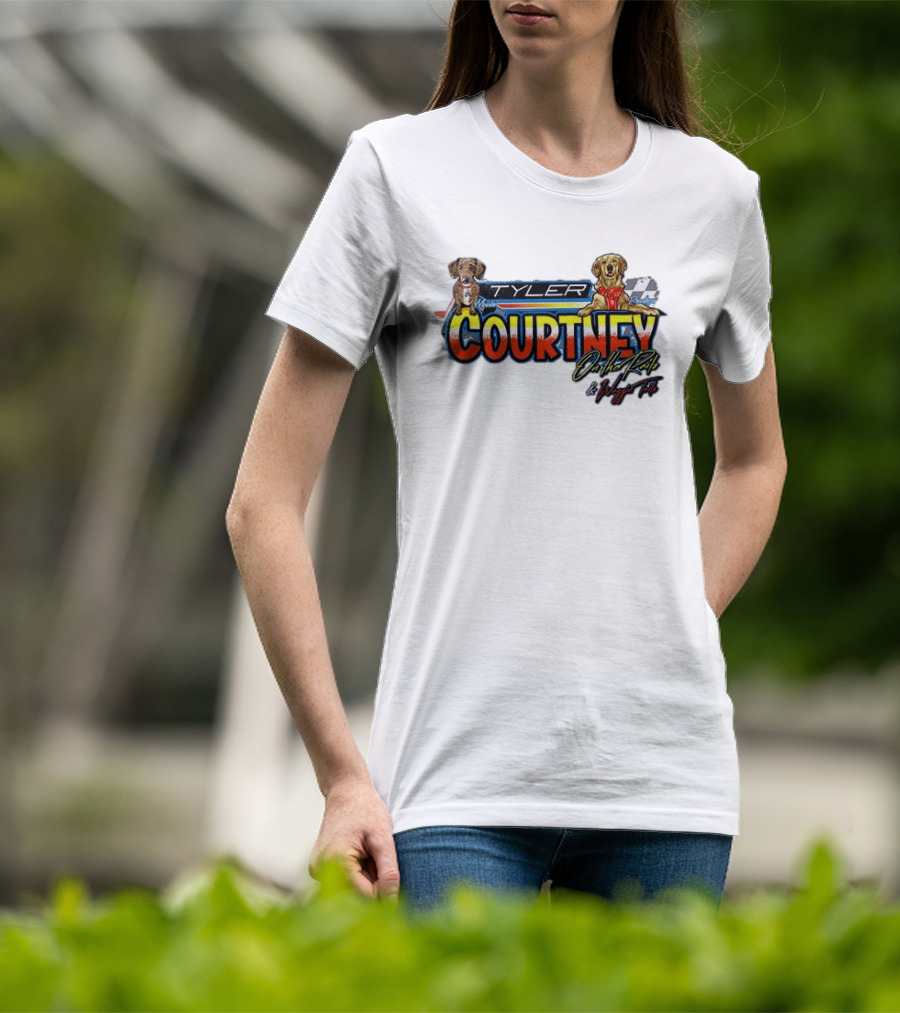 Tyler Courtney On The Rails And Waggin Tails With Dogs Racing T-Shirt