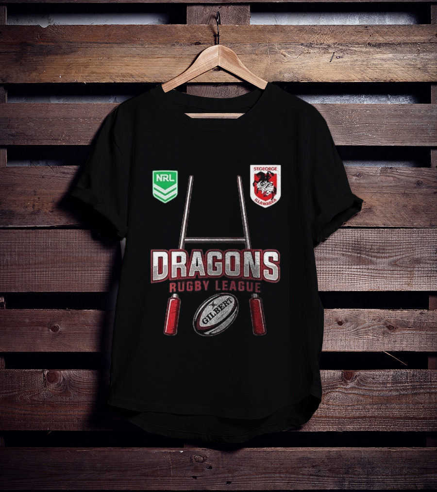 St George Illawarra Dragons Rugby League NRL Gilbert Ball T-Shirt