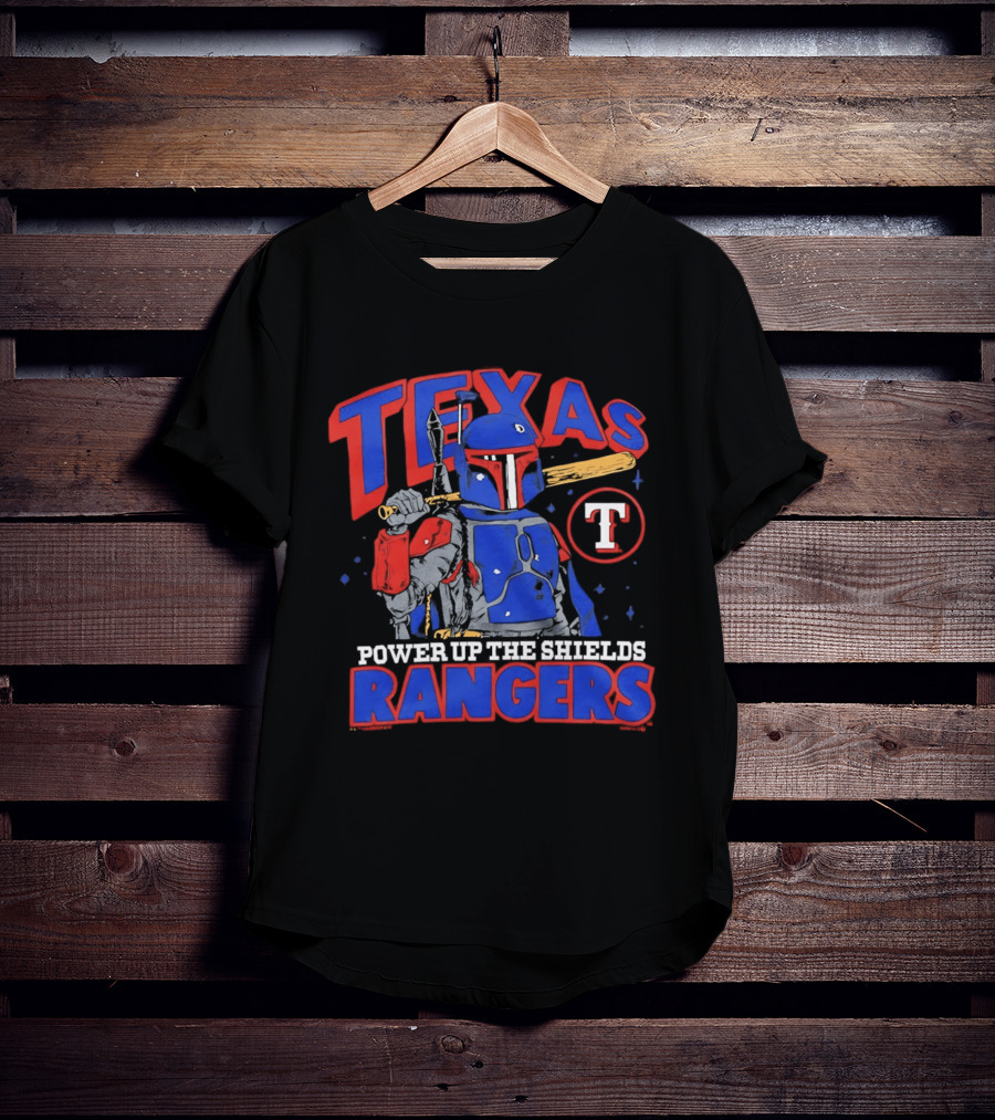 Texas Rangers Power Up The Shields With Star Wars Bounty Hunter Collaboration T-Shirt