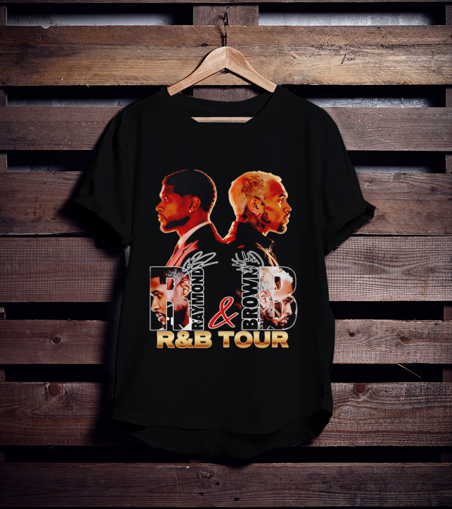 Usher Raymond And Chris Brown R&B Tour Turn One's Back Signature T-Shirt