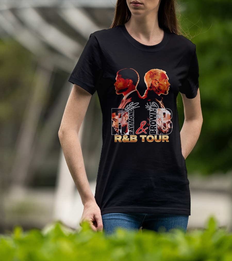 Usher Raymond And Chris Brown R&B Tour Turn One's Back Signature T-Shirt