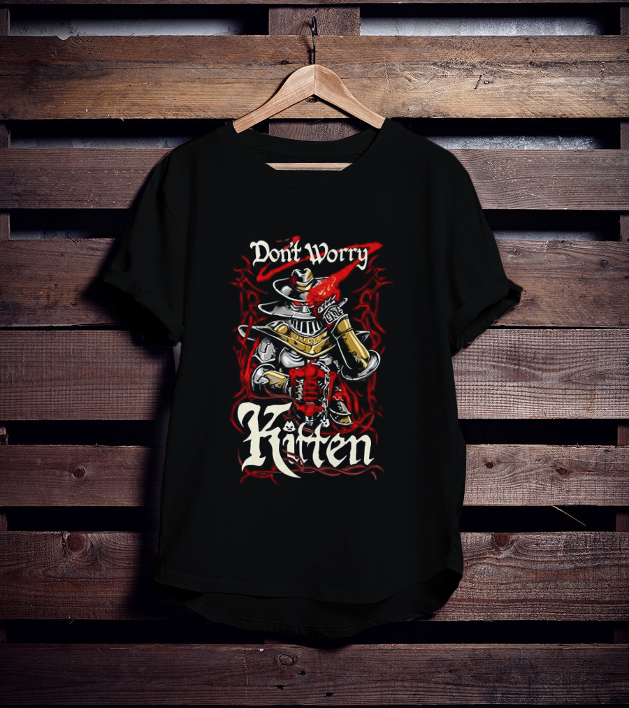 Don't Worry Kitten Meatcanyon Samurai Armor T-Shirt