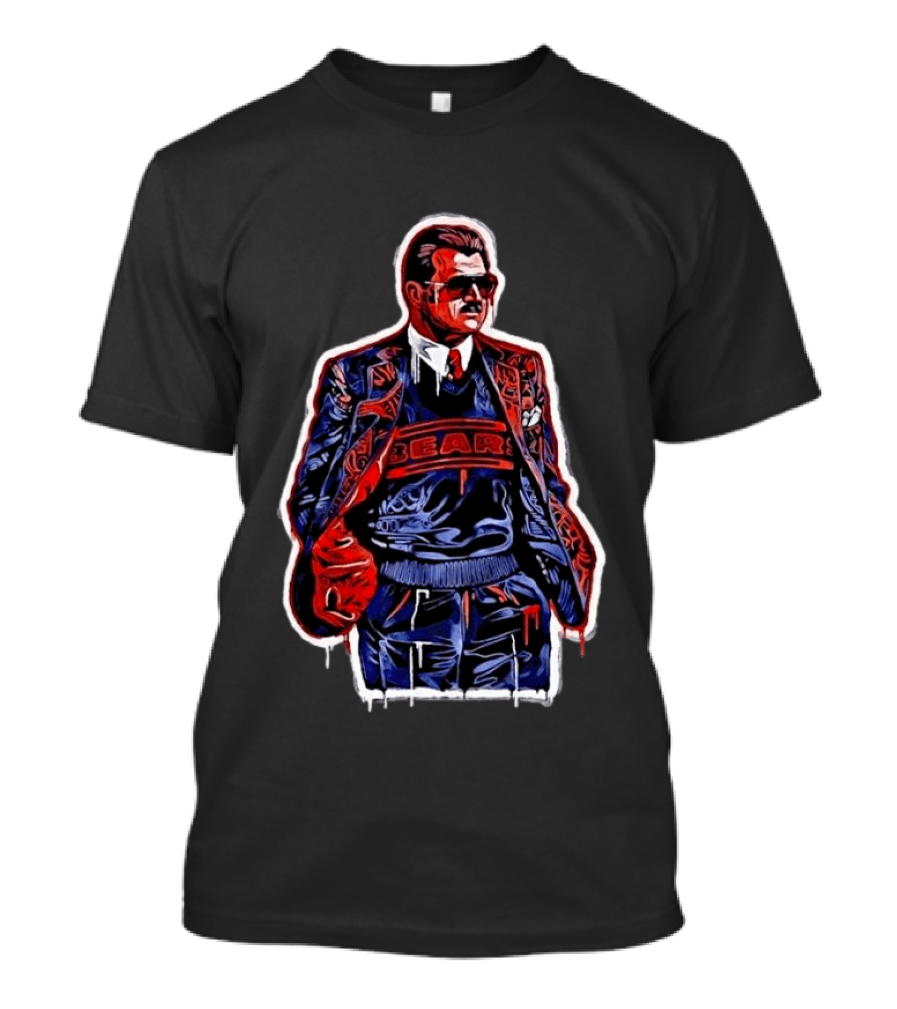 Mike Ditka Chicago Bears Football Graffiti T-Shirt