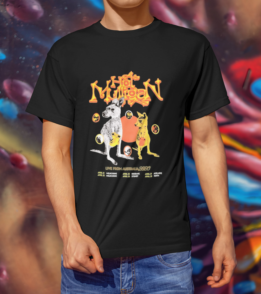 Hot Mulligan Australia Tour 2026 Kangaroo T-Shirt
