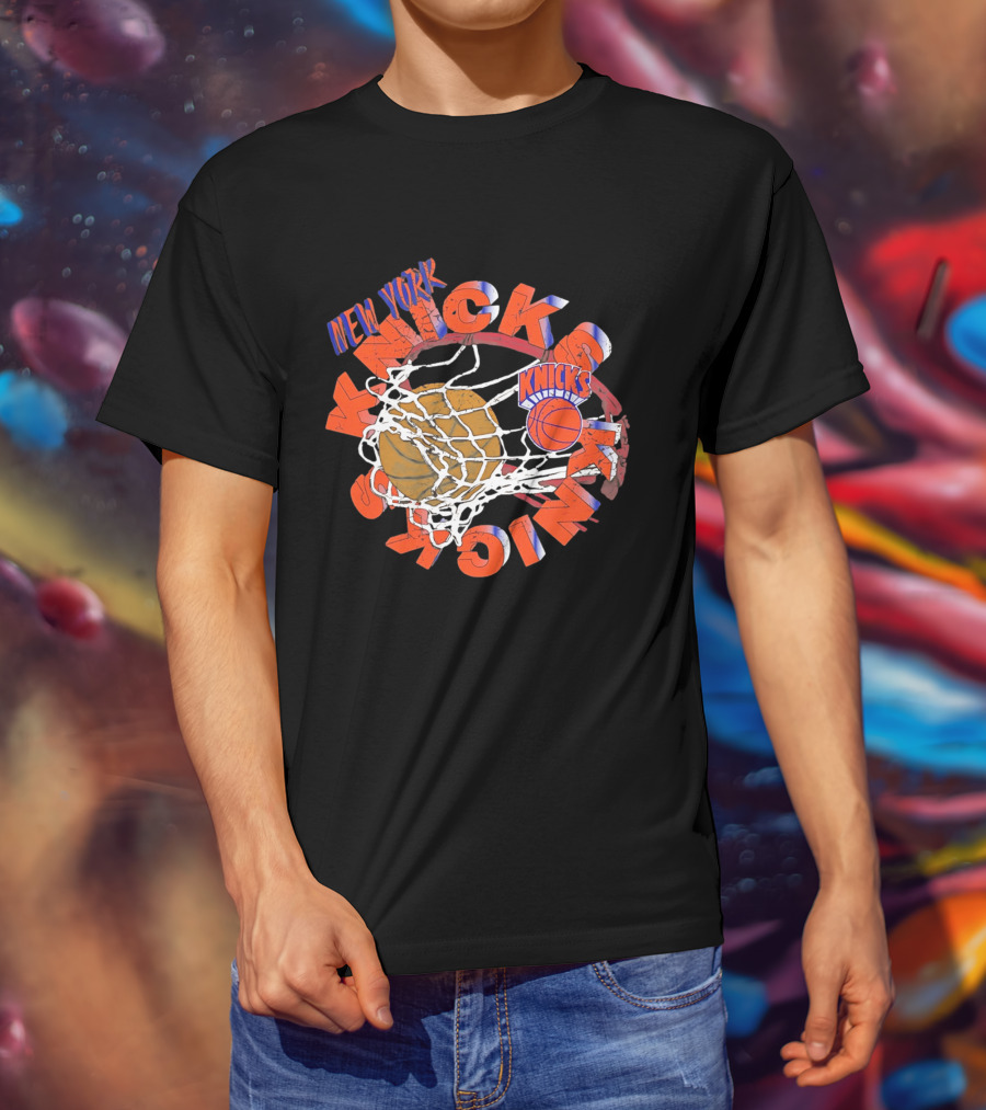 New York Knicks Basketball Net Graphic Text Preschool 2026 T-Shirt