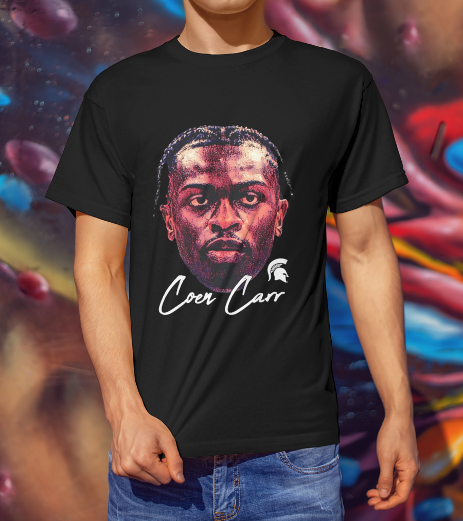 Coen Carr Michigan State Spartans Basketball Big Head T-Shirt