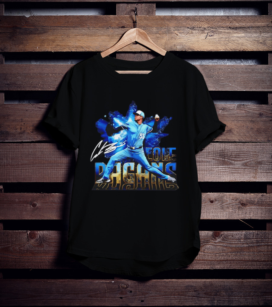 Cole Ragans 55 Kansas City Royals MLB Burst Pitcher Action T-Shirt