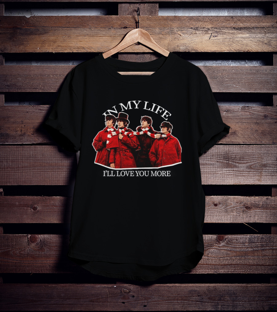 In My Life I'll Love You More Beatles Red Coats Scarf Ensemble T-Shirt