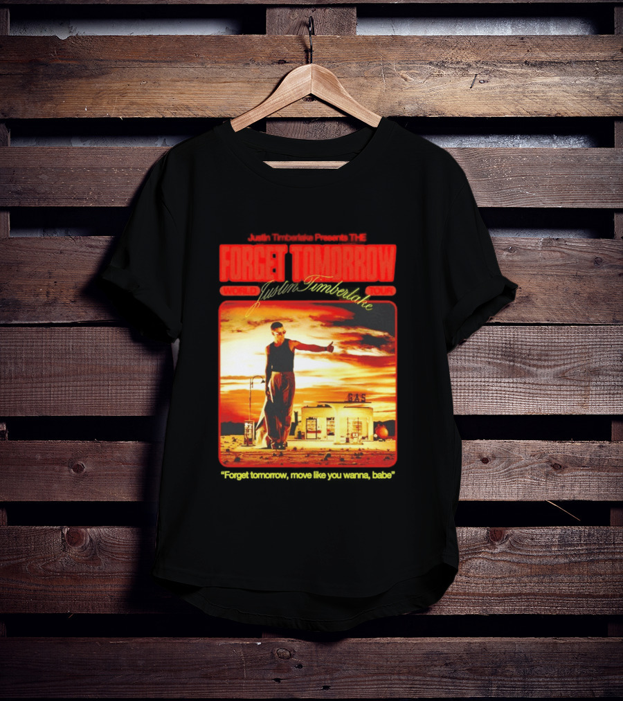 Forget Tomorrow World Tour Justin Timberlake Gas Station Scene T-Shirt