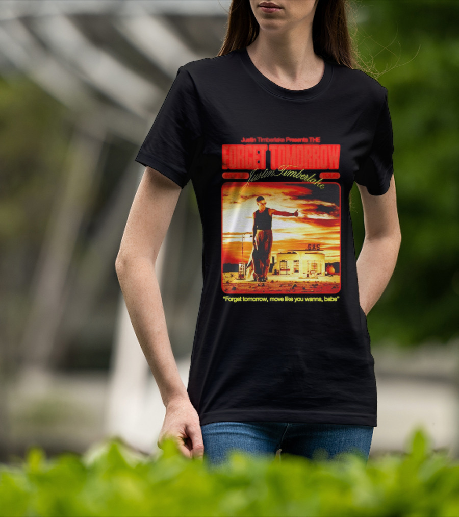 Forget Tomorrow World Tour Justin Timberlake Gas Station Scene T-Shirt