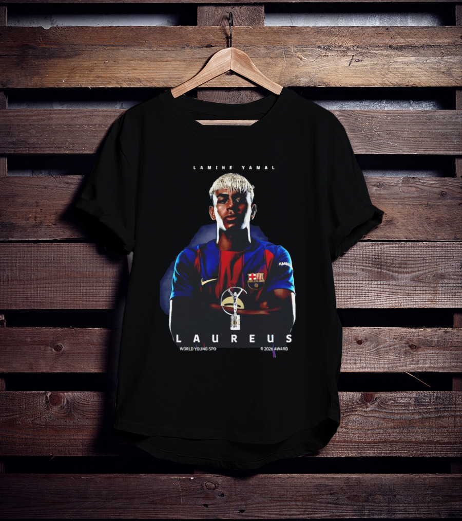 FC Barcelona Lamine Yamal Laureus World Young Sportsman 2026 Award T-Shirt