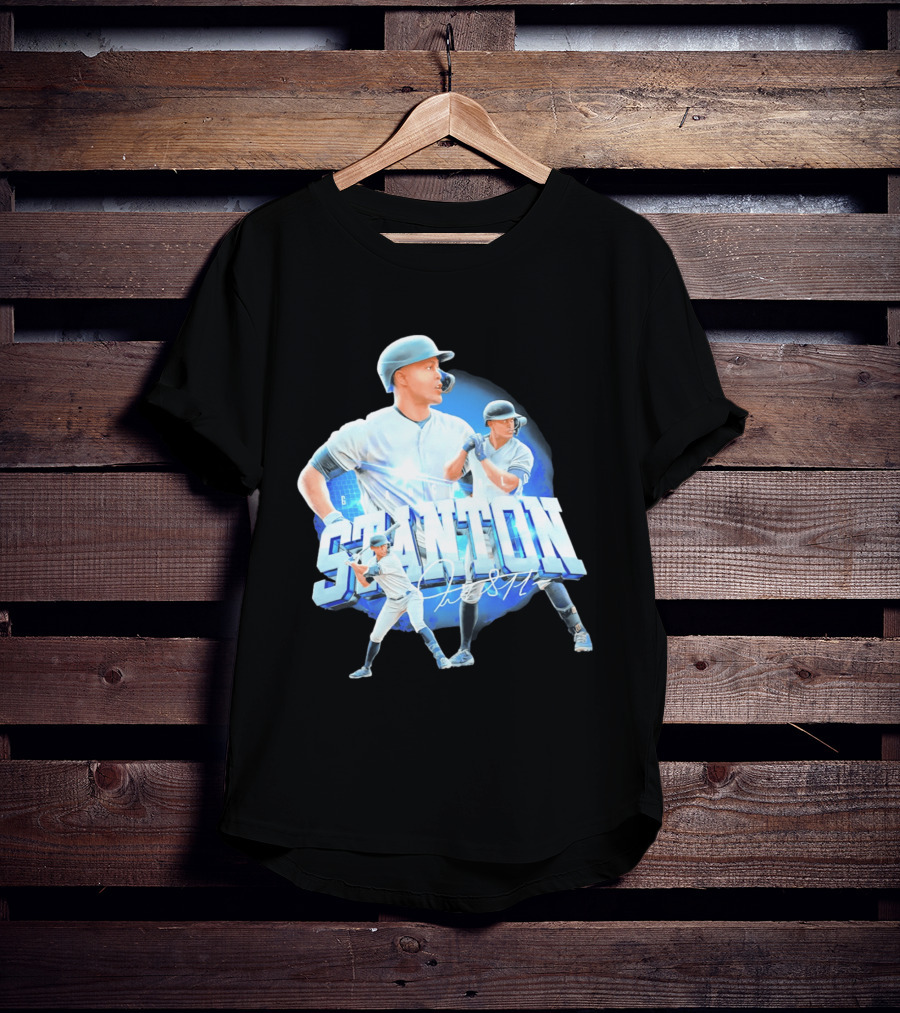 Giancarlo Stanton New York Yankees Baseball Collage T-Shirt