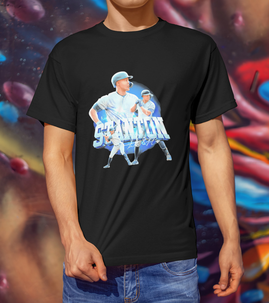 Giancarlo Stanton New York Yankees Baseball Collage T-Shirt