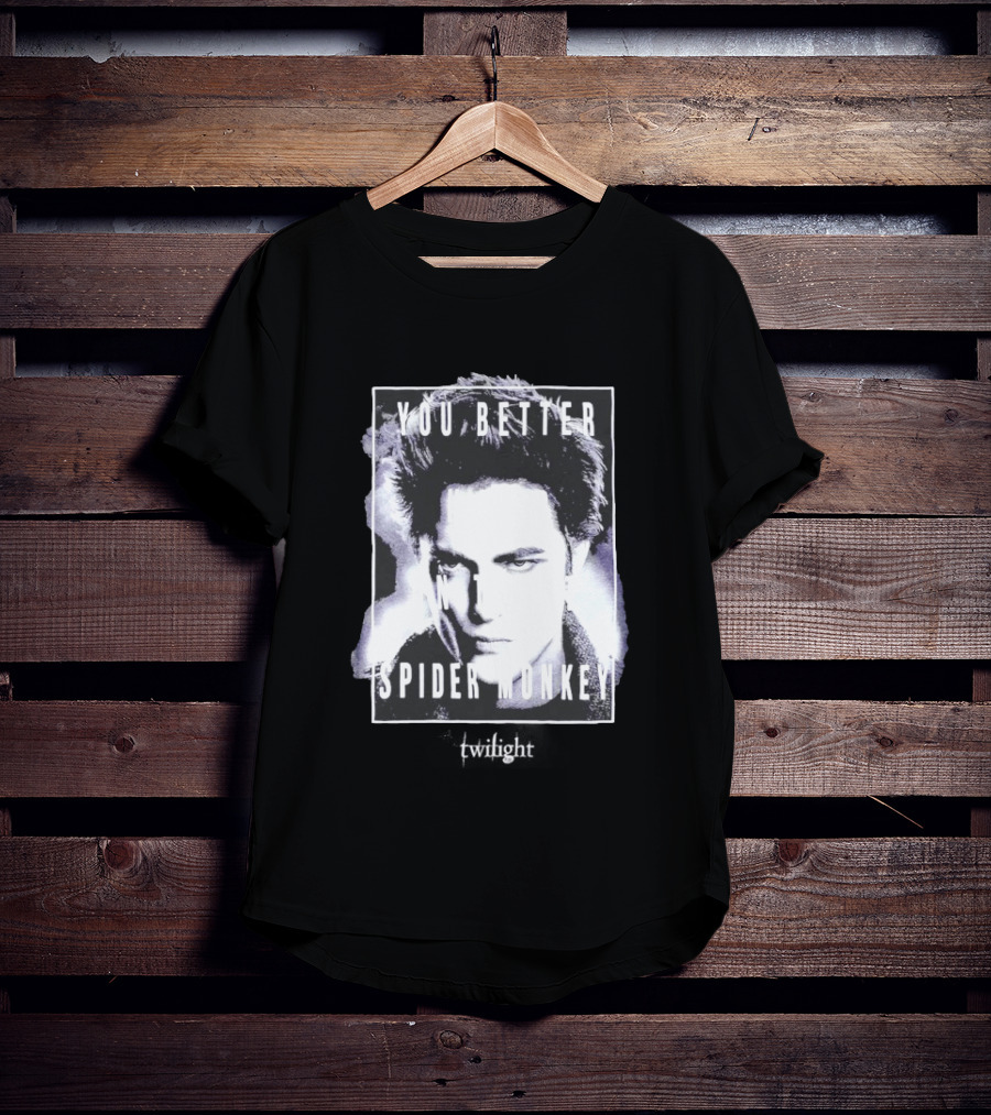 The Twilight Saga You Better Hold On Tight Spider Monkey Edward T-Shirt