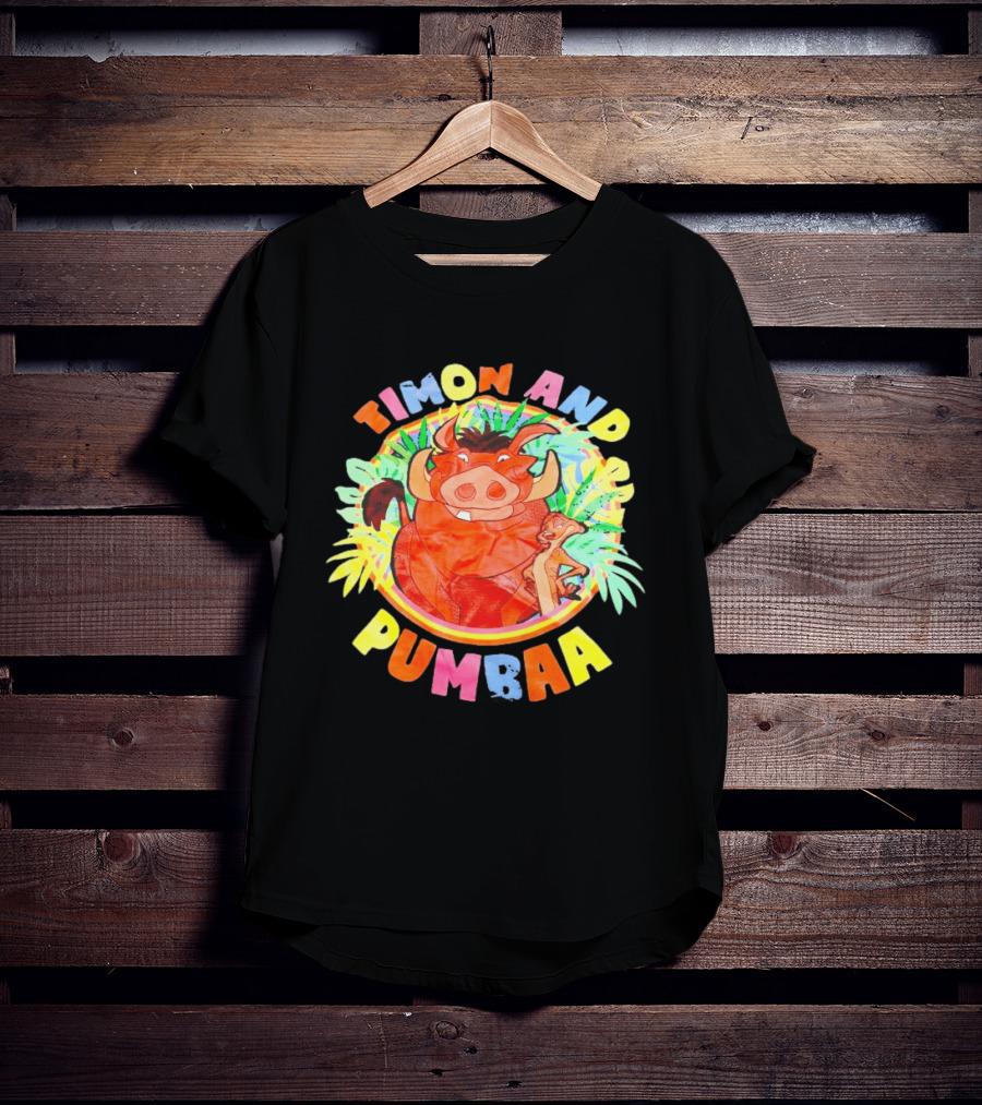 Timon And Pumbaa Colorful Jungle Adventure T-Shirt