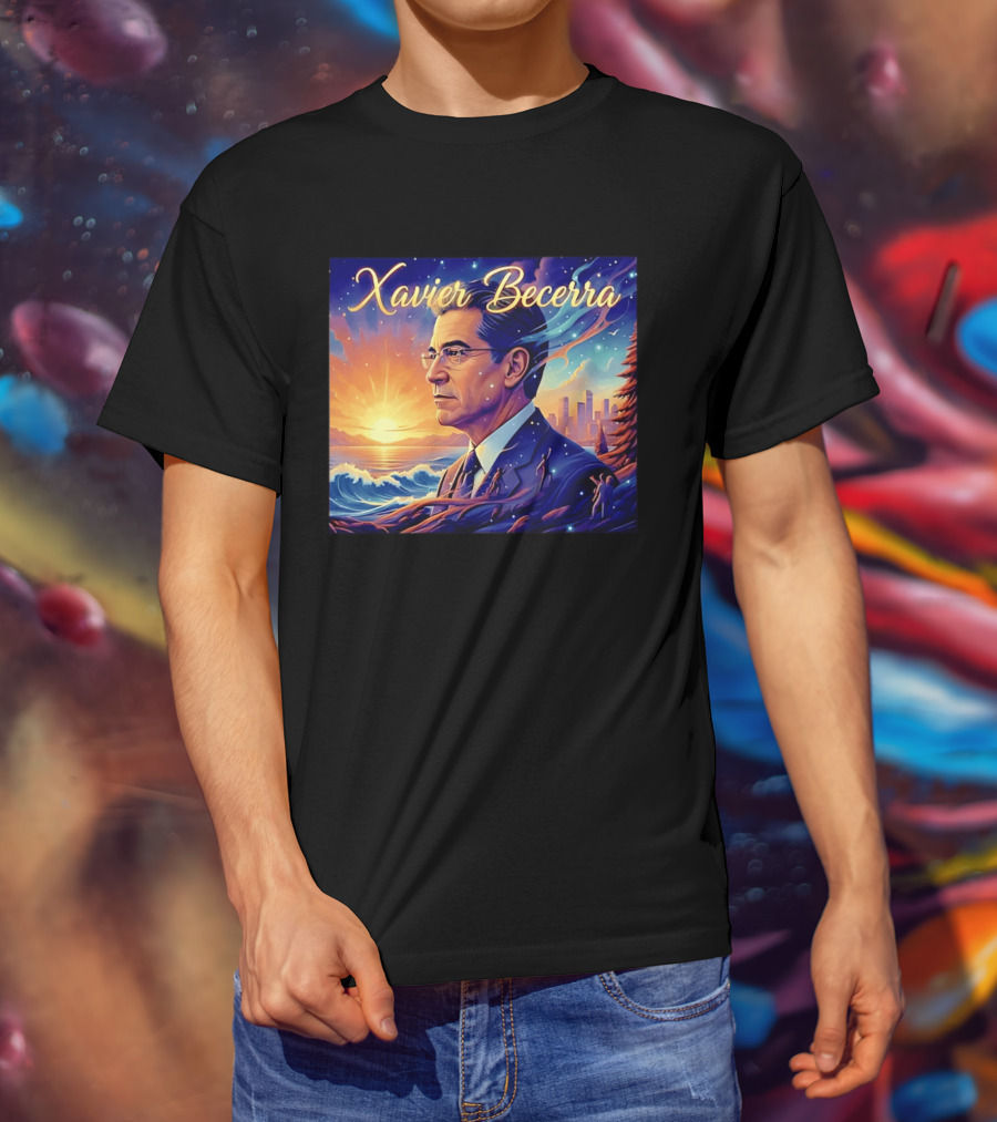 Xavier Becerra California Sunset Ocean Landscape T-Shirt