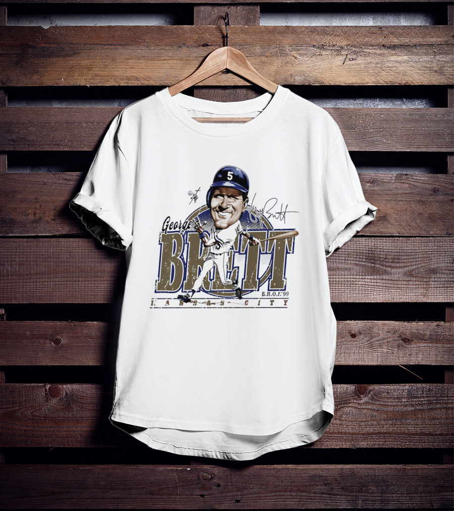 George Brett Kansas City Royals H.O.F. 1999 Bruce Stark T-Shirt