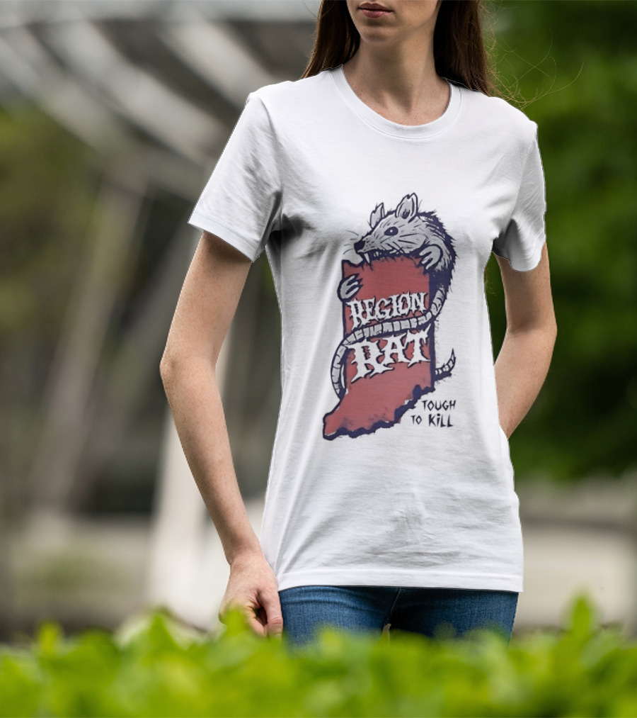 Region Rat Indiana State Map Tough To Kill T-Shirt
