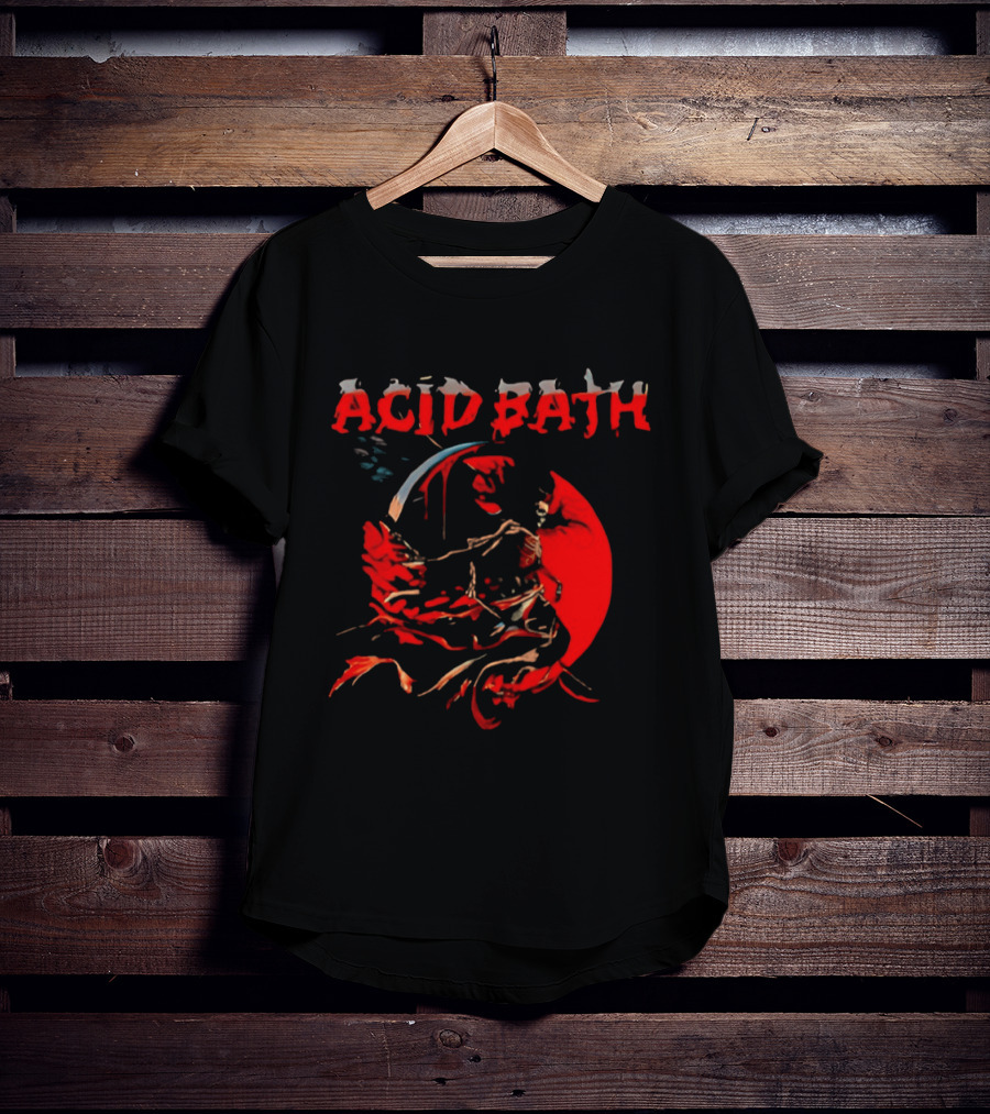 Acid Bath Winged Reaper Skull 2026 T-Shirt