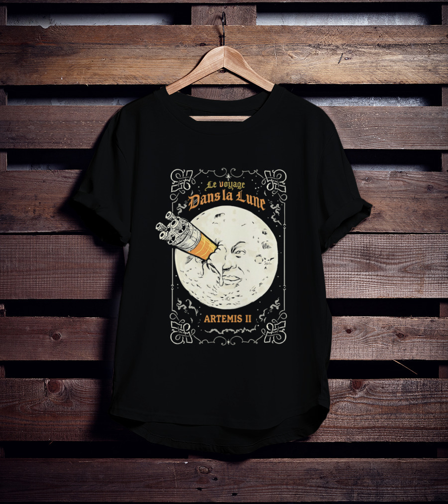 Le Voyage Dans La Lune Artemis II Moon Exploration T-Shirt