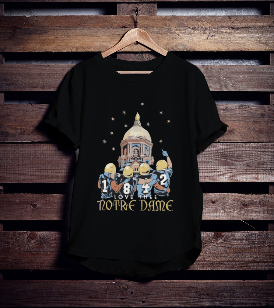Notre Dame Fighting Irish Love Thee Notre Dame 2026 Football Team Dome Stars T-Shirt