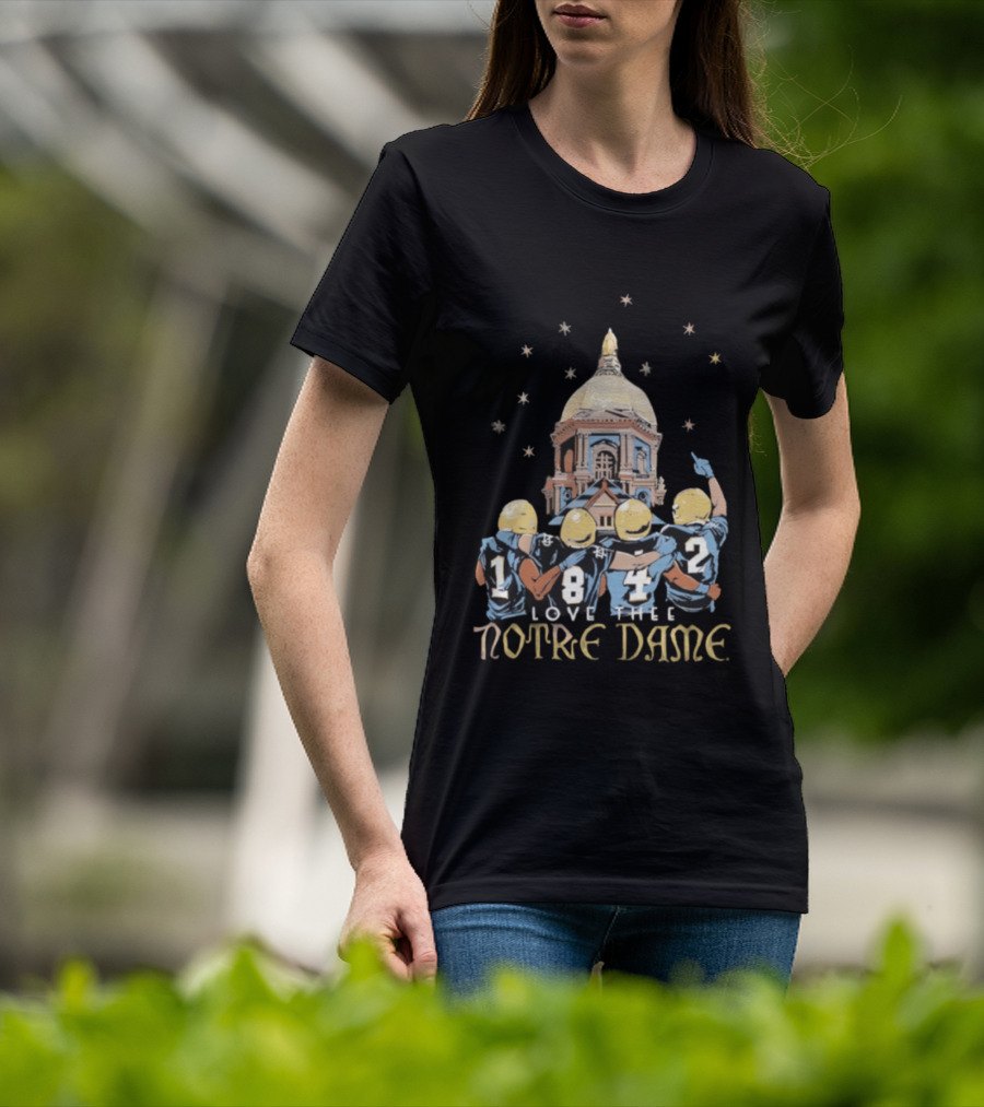 Notre Dame Fighting Irish Love Thee Notre Dame 2026 Football Team Dome Stars T-Shirt