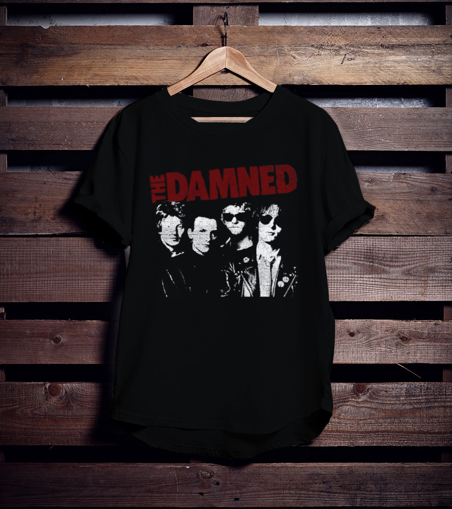Dave Vanian Captain Sensible Brian James Rat Scabies The Damned Band Members T-Shirt