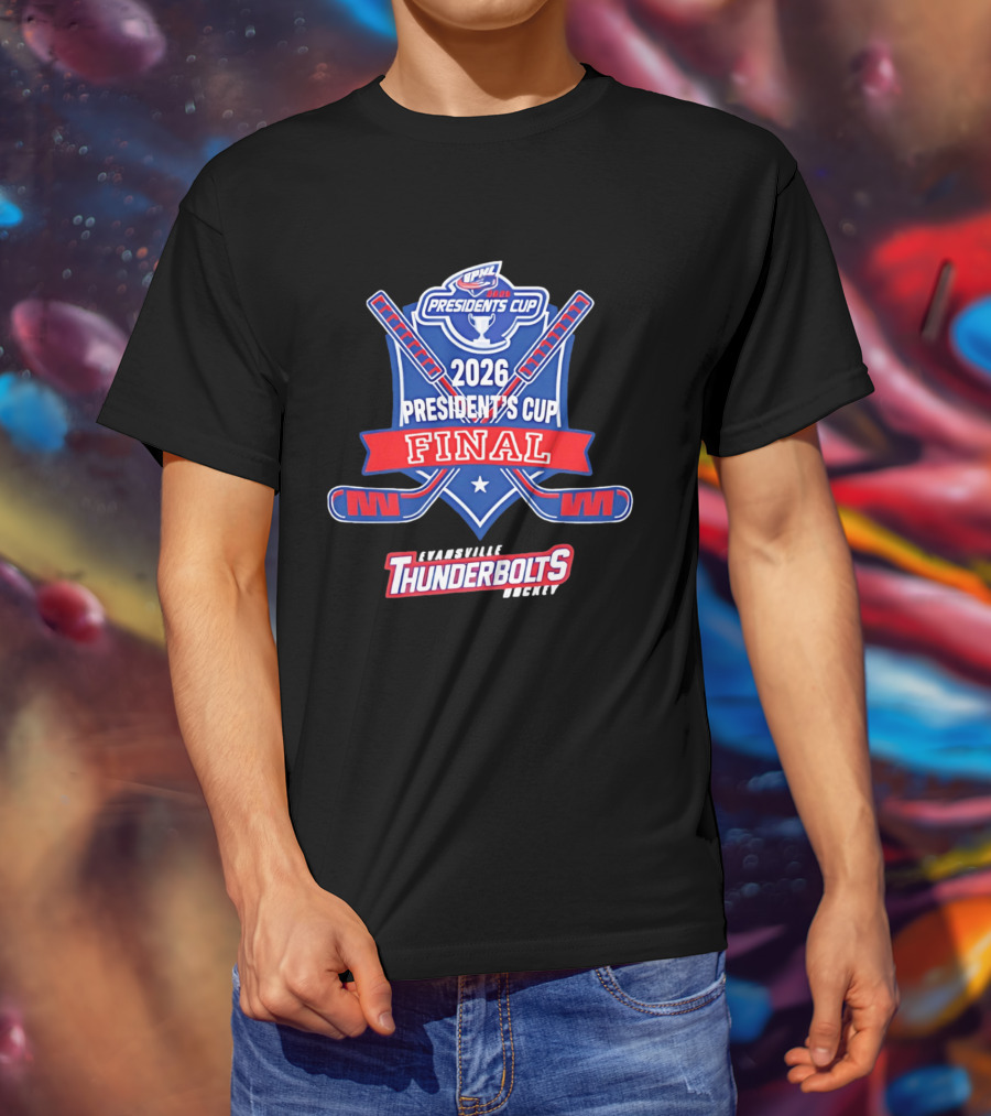 Evansville Thunderbolts Hockey 2026 SPHL Presidents Cup Final T-Shirt